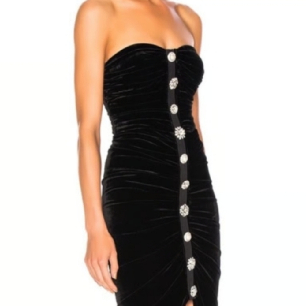 Veronica Beard Palo Velvet Jewel Strapless Mini Dress * Altered Length*